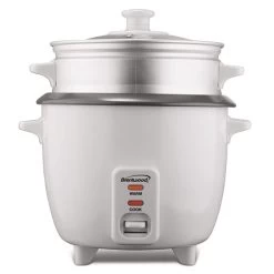 Brentwood 15 Cup Rice Cooker / Non-Stick With Steamer In White