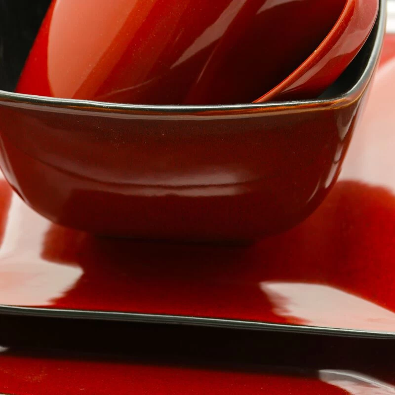 Elama Harland Loft 16 Piece Modern Premium Stoneware Set With Complete Setting For 4 - Image 4