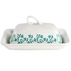 Gibson Home Village Vines 2 Piece Fine Ceramic Butter Dish In Multi