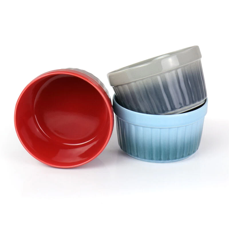 Crock Pot 8 Ounce Thornburg 3 Piece Stoneware Assorted Ramekin Dish Set - Image 2