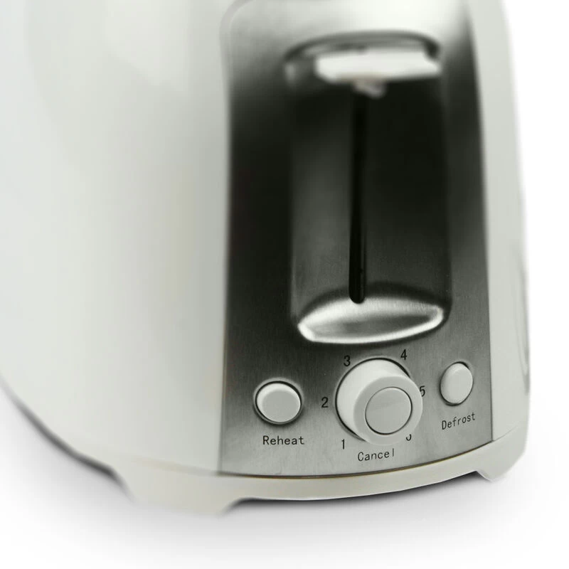 Brentwood 2 Slice Cool Touch Toaster In White And Stainless Steel - Image 3