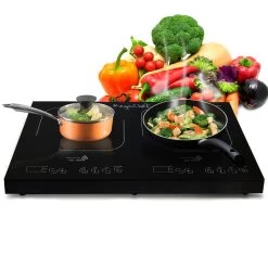 MegaChef 1400 Watt Portable Dual Induction Cooktop