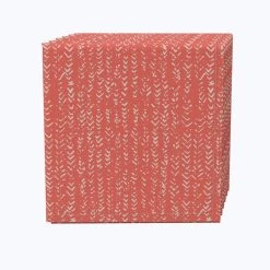 Fabric Textile Products, Inc. Napkin Set Of 4, 100% Cotton, Coral Batik Design