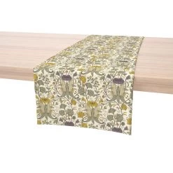 Fabric Textile Products, Inc. Table Runner, 100% Cotton, Floral 129 Green
