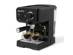 Starfrit - Espresso And Cappuccino Coffee Machine, Includes Rotating Steam Nozzle And Milk Frother, Black