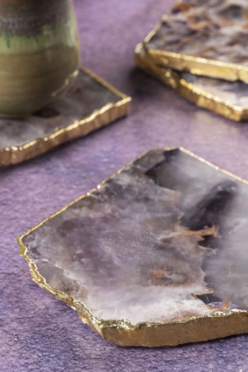 Dazzle Amethyst Coasters, Set Of 4 - Image 4