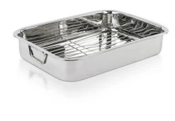16 Inch Premium Stainless Steel Roasting Pan With Rack