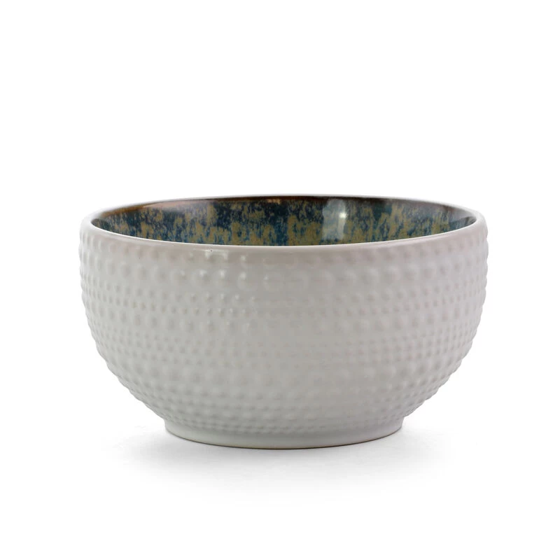 Elama Modern Dot 16 Piece Luxurious Stoneware Dinnerware With Complete Setting For 4 - Image 3