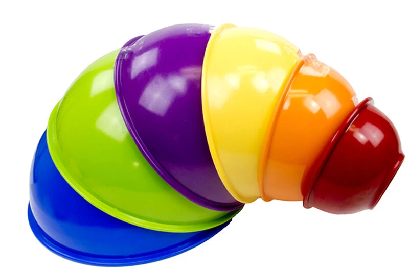 Melamine Plastic Bright Multicolored Mixing Serving Bowls - Set Of 6 - Image 4