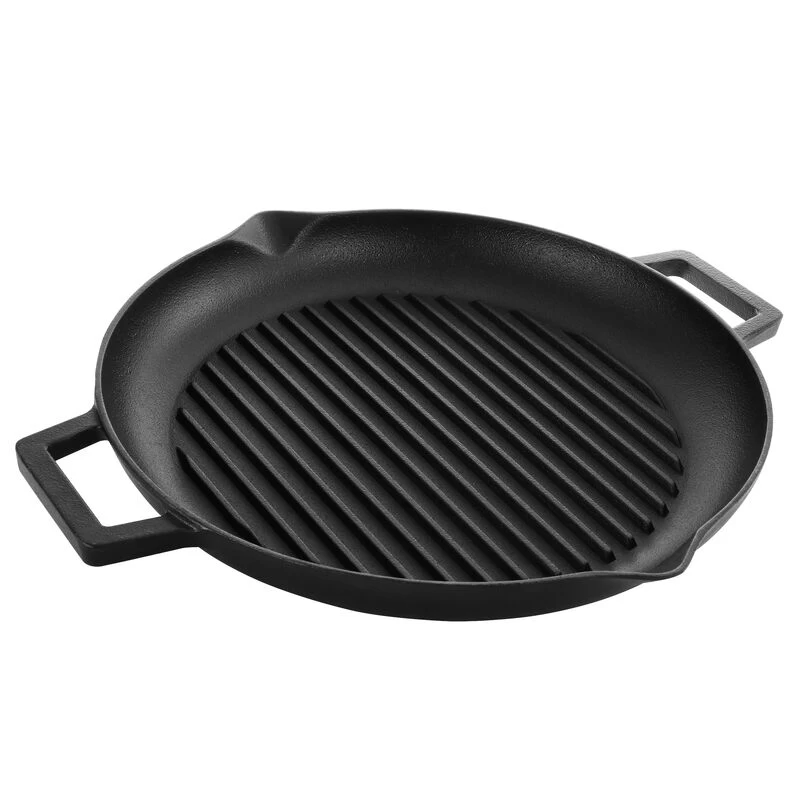 Gibson General Store Addlestone 12 Inch Preseasoned Cast Iron Grill Pan With Dual Pouring Spouts - Image 5