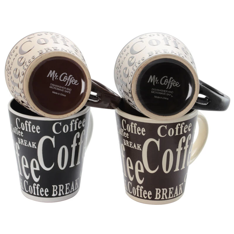 Mr. Coffee® Mr. Coffee Dolce Cafe 8 Piece Ceramic Cup And Spoon Set In Assorted Designs - Image 3