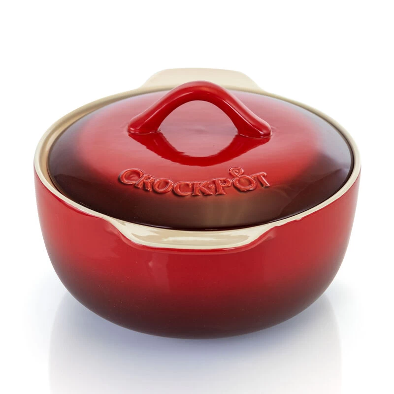 Crock-Pot Artistan 2 Piece 2.3 Quart Round Stoneware Casserole With Lid In Red - Image 9