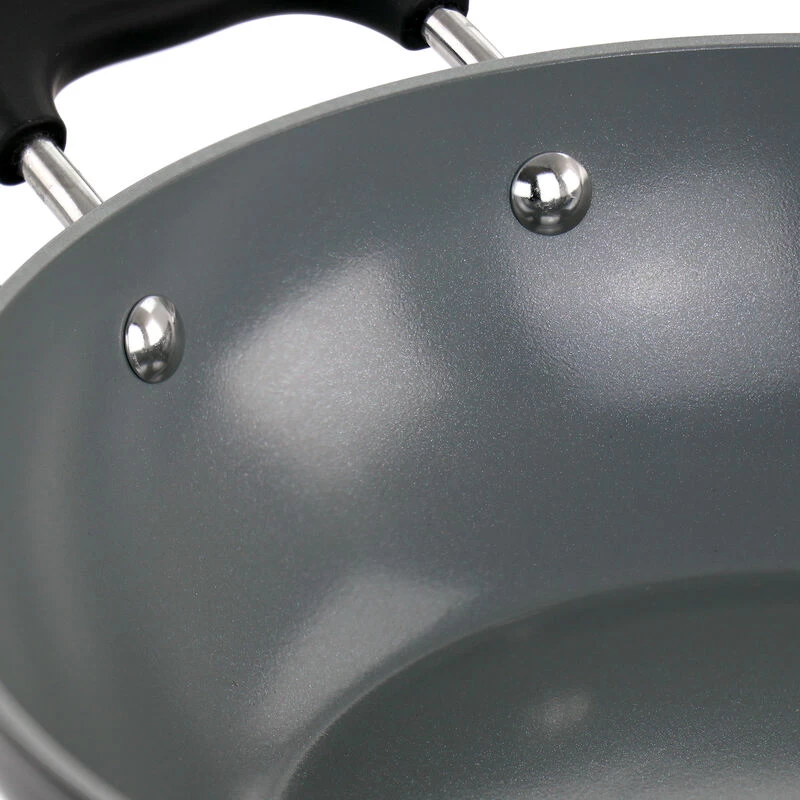 Kenmore Arlington 11 Inch Nonstick Aluminum Wok In Black Diamond - Image 6