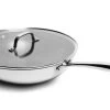 Tri-ply Stainless Steel Diamond Nonstick 5 QT Wok With Glass Lid