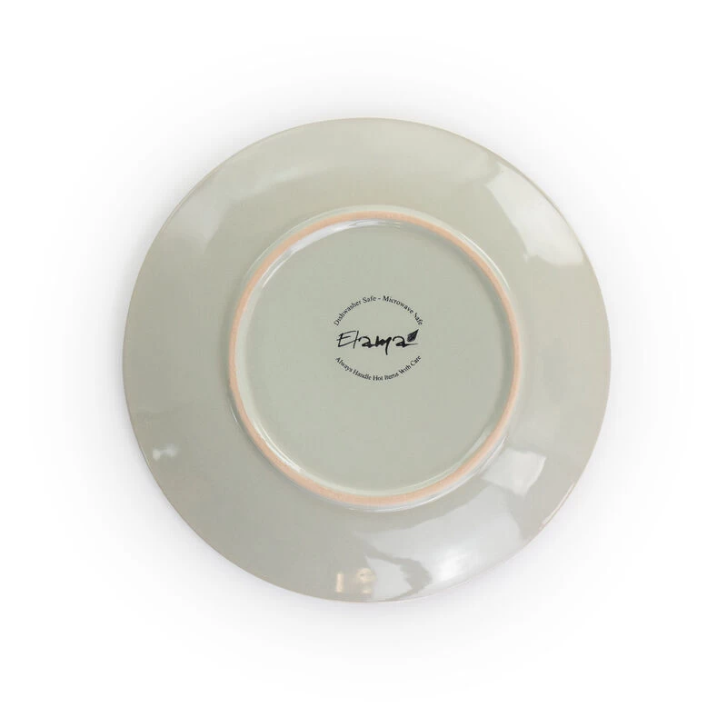 Elama Tahitian Diamond 16 Piece Stoneware Dinnerware Set In Slate And Pearl - Image 9