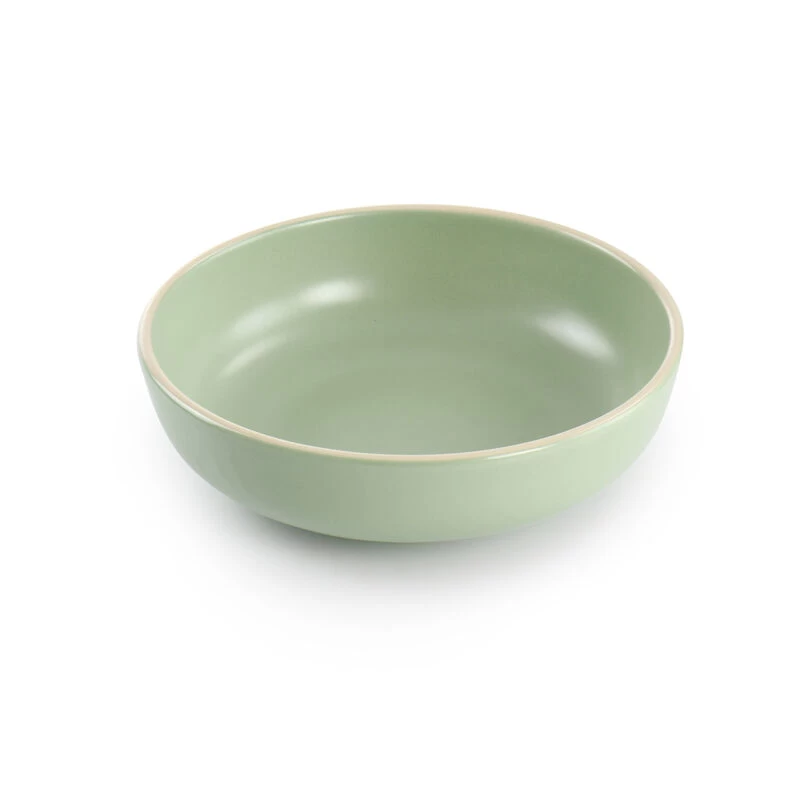 Gibson Elite Serenade 12 Piece Round Stoneware Dinnerware Set In Green - Image 5