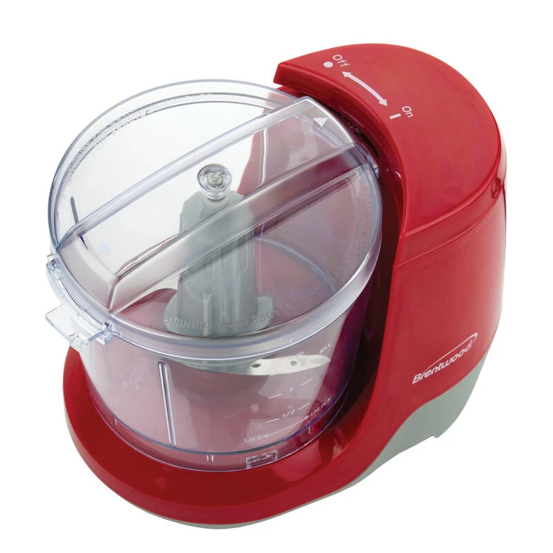 Brentwood 1.5 Cup Mini Food Chopper In Red - Image 4