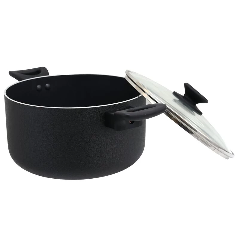 Oster® Oster Ashford 6 Quart Aluminum Dutch Oven With Tempered Glass Lid In Black - Image 6