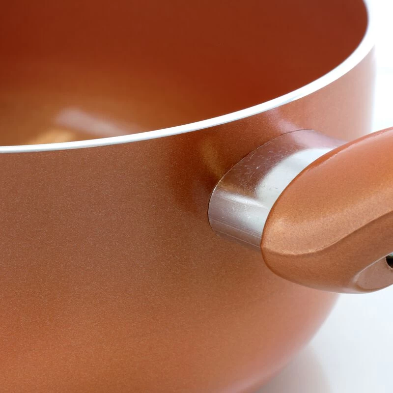 Better Chef 2 Qt. Copper Colored Ceramic Coated Saucepan With Glass Lid - Image 4
