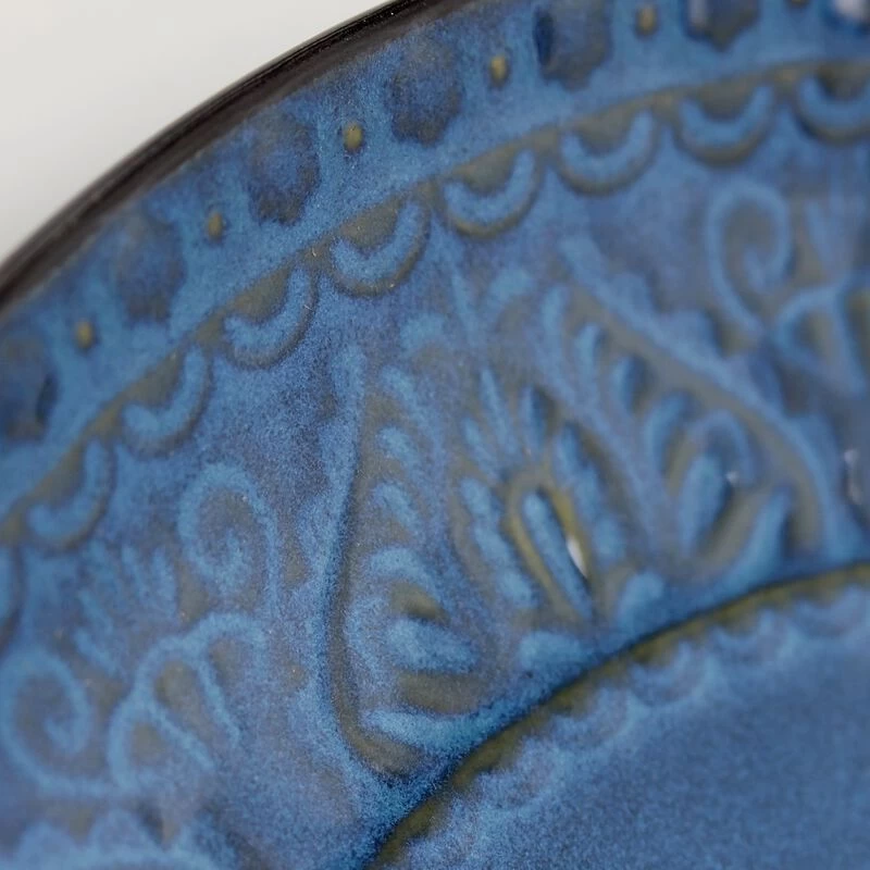 Gibson Elite Milanto 16 Piece Stoneware Dinnerware Set In Blue - Image 4