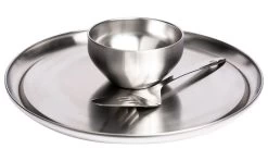 Stainless Steel 2 In 1 Chip & Dip Server Or Cake Stand SILVER