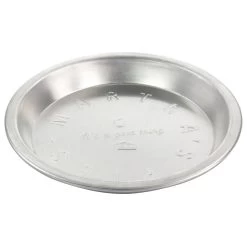 Martha Stewart 9 Inch Round Embossed Aluminum Pie Pan In Silver