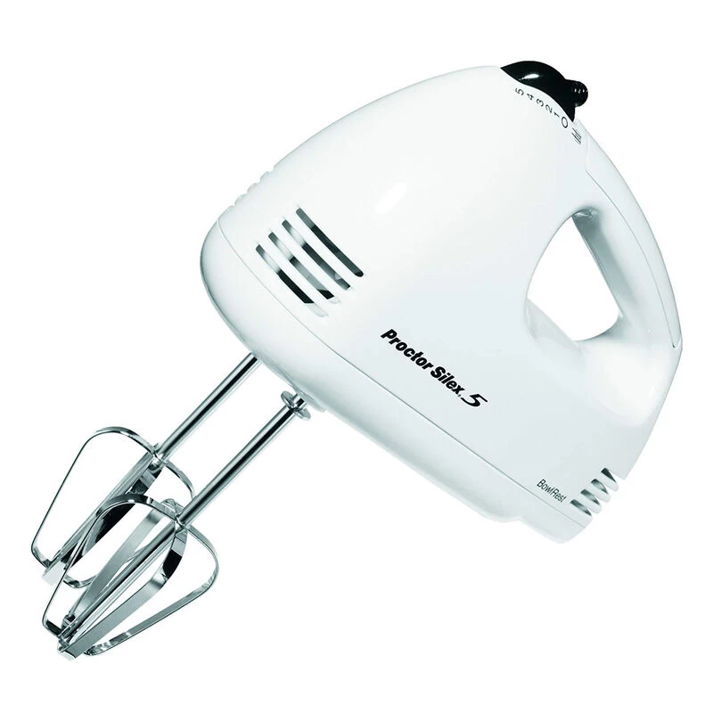 Proctor Silex Easy Mix 5 Speed Hand Mixer In White
