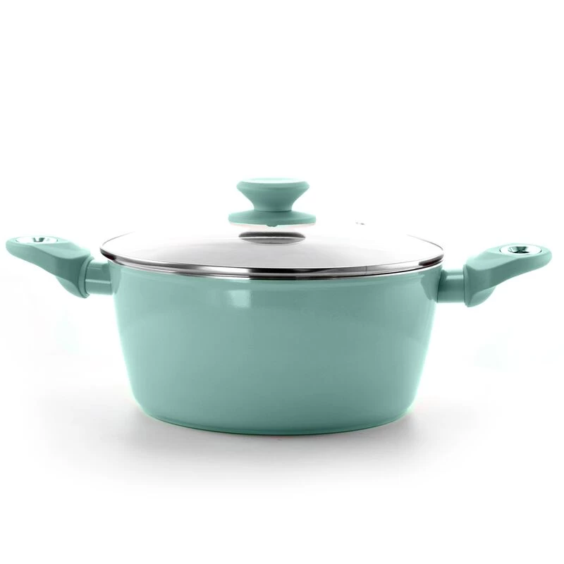 Gibson Home Plaza Cafe Aluminum 4.5 Qt Dutch Oven With Soft Touch Handles In Sky Blue - Image 5