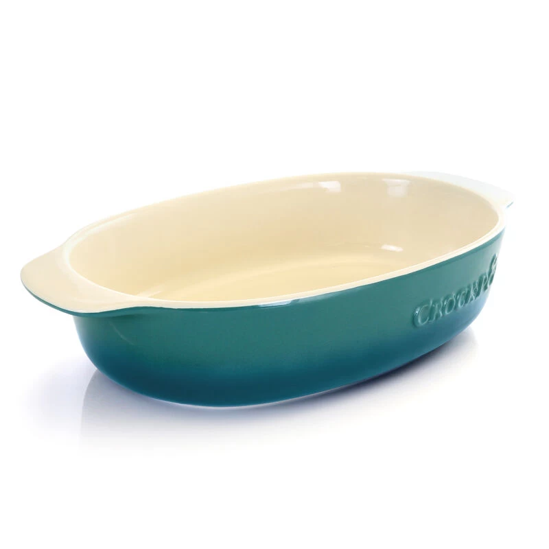 Crock-Pot Crock Pot Artisan 2.5 Quart Oval Stoneware Casserole With Lid In Gradient Teal - Image 6