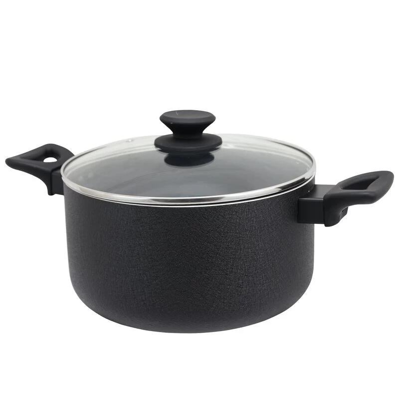 Oster® Oster Ashford 6 Quart Aluminum Dutch Oven With Tempered Glass Lid In Black - Image 5