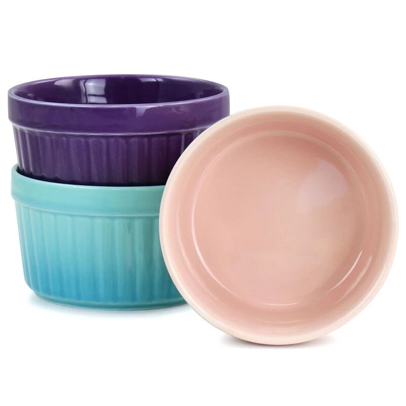 Crock-Pot Crockpot Thornburg 3 Piece 12oz Stoneware Ramekin Set In Assorted Colors - Image 4