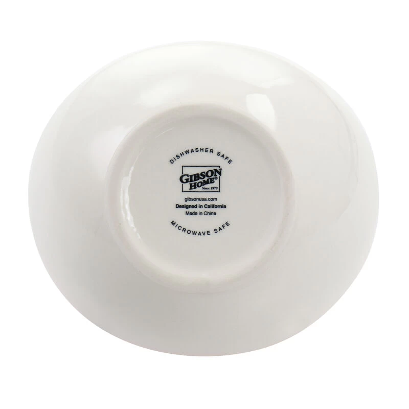 Gibson Home Crenshaw 4 Piece Hand Painted Stoneware 3-Tier Serving Bowl Set With Metal Rack - Image 6