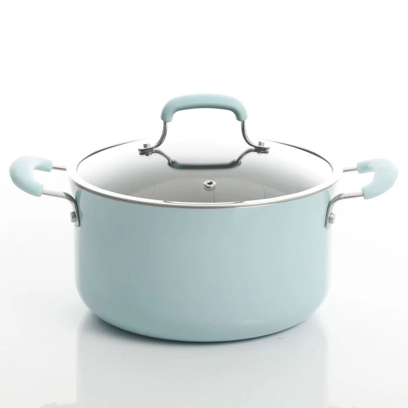 Kenmore Elite Andover 10 Piece Nonstick Aluminum Cookware Set In Glacier Blue - Image 6