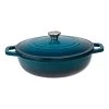 5 Quart Enameled Cast Iron Round Dutch Oven Braiser BLUE