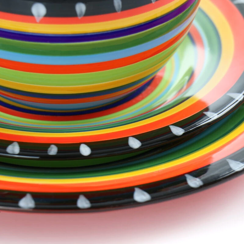 Gibson Elite New Pueblo 12 Piece Stoneware Dinnerware Set - Image 7