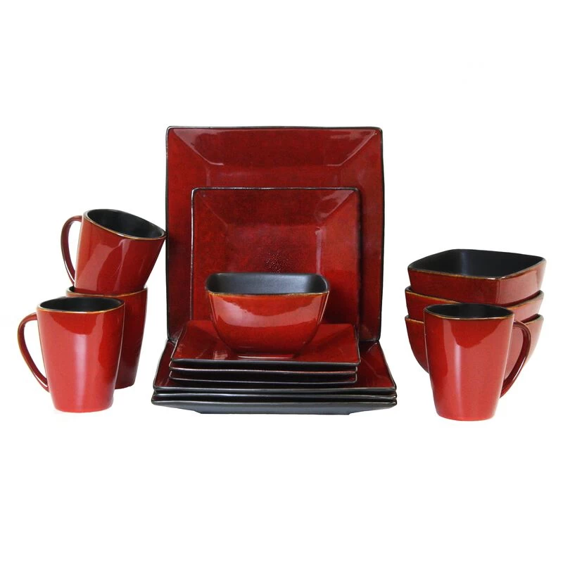 Elama Harland Loft 16 Piece Modern Premium Stoneware Set With Complete Setting For 4 - Image 5