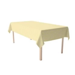 Fabric Textile Products, Inc. Rectangular Tablecloth, 100% Polyester, Lemonade Stripe Yellow