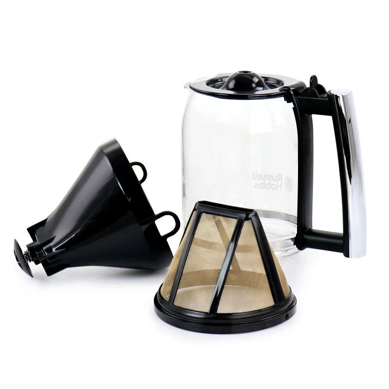 Russell Hobbs Glass 8 Cup Coffeemaker In Black And Stainless Steel - Image 4
