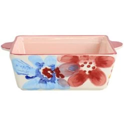 Spice By Tia Mowry Goji Blossom 2qt Square Stoneware Baker Pan In Pink