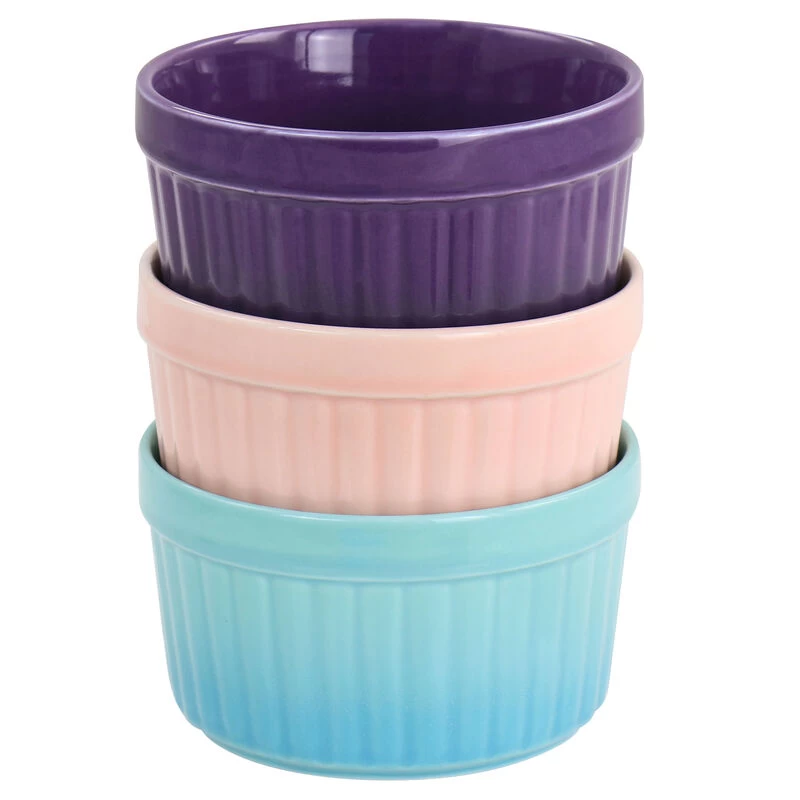 Crock-Pot Crockpot Thornburg 3 Piece 12oz Stoneware Ramekin Set In Assorted Colors - Image 3
