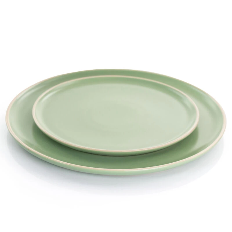 Gibson Elite Serenade 16 Piece Round Stoneware Dinnerware Set In Green - Image 9