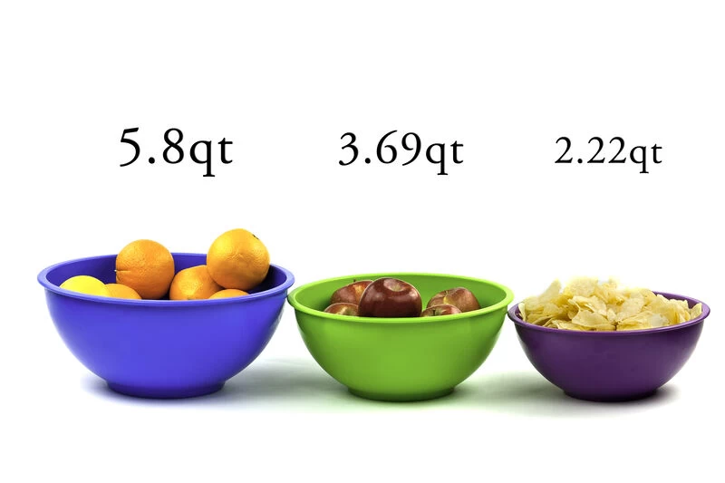 Melamine Plastic Bright Multicolored Mixing Serving Bowls - Set Of 6 - Image 3