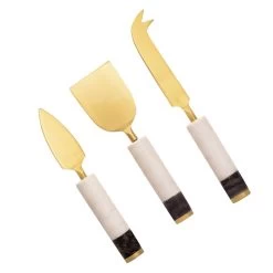 Modena Marble Cheese Knives, Set Of 3