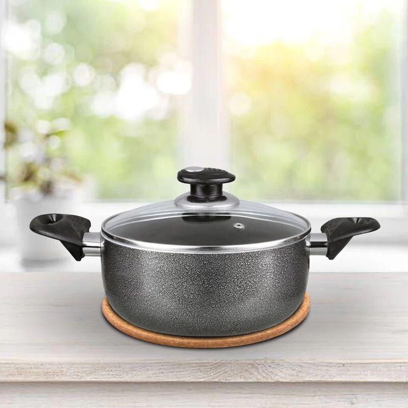 Brentwood Dutch Oven Aluminum Non-Stick 4 Qt-Gray - Image 4
