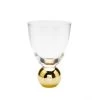 Set Of 6 Small Wine Glasses On Gold Ball Pedestal