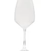Set Of 6 White Water Glasses With Clear Stem White