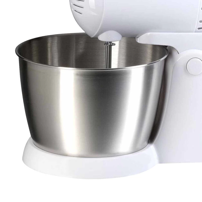 Brentwood 5-Speed Stand Mixer Stainless Steel Bowl 200W In White - Image 4