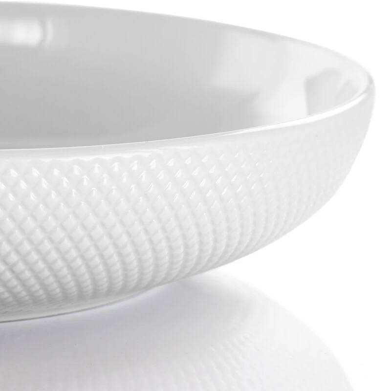 Elama Esme 4 Piece Porcelain Assorted Bowl Set In White - Image 8