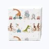 Fabric Textile Products, Inc. Napkin Set, 100% Polyester, Set Of 4, Animals On Bikes Design