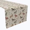 Fabric Textile Products, Inc. Table Runner, 100% Cotton, Wild Horses Brown